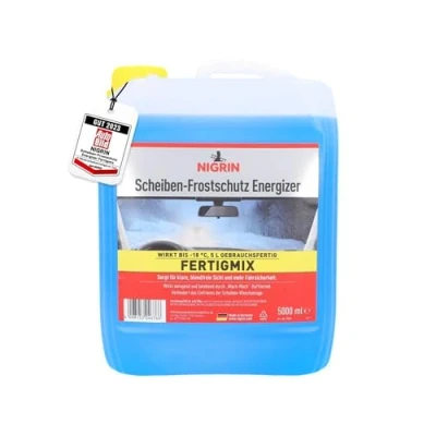 Abbildung von NIGRIN Scheiben Frostschutz ENERGIZER Fertigmix 18, schnellwirkend, schlierenfrei und verhindert erneutes Einfrieren, blau, 5 Liter