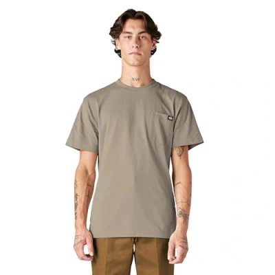 Abbildung von Dickies Herren Short Sleeve Heavyweight Heathered Crew Neck Tee T Shirt, Schokoladenbraun Single Dye Heather, X Groß