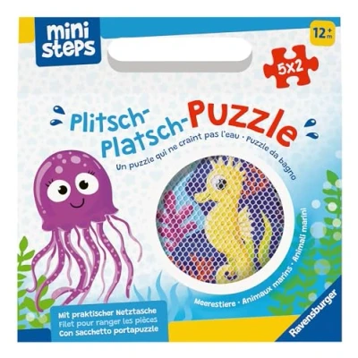 Abbildung von Ravensburger Puzzle Plitsch Platsch Meerestiere, 10 Puzzleteile