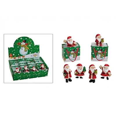Abbildung von Tolles Display mit 24 weihnachtlichen Figuren Weihnachtsmann Nikolaus in Geschenktütchen Weihnachten