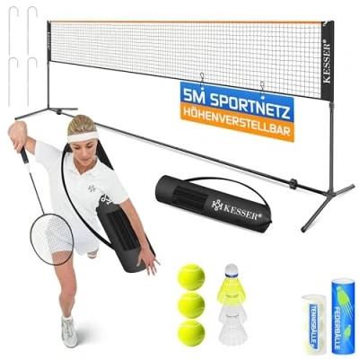 Abbildung von KESSER Badmintonnetz, Tennisnetz 300cm 400cm 500 cm Federball