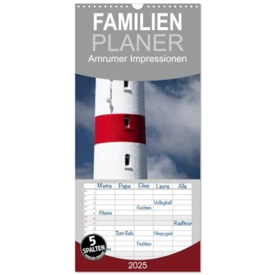 Abbildung von Familienplaner 2025 Amrumer Impressionen mit 5 Spalten (Wandkalender, 21 cm x 45 cm), CALVENDO