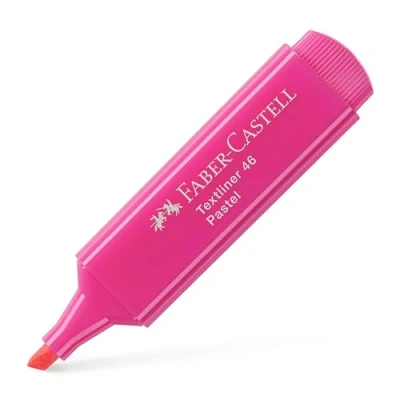Abbildung von Faber Castell 154654 Textmarker 46 pastell rosa, mit langlebiger Keilspitze, Strichbreite 1 5 mm