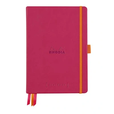 Abbildung von Rhodia 118581C Notizheft Goalbook (DIN A5, 14,8 x 21 cm, Dot, praktisch und trendige, mit festem Deckel, 90g weißes Papier, 120 Blatt) 1 Stück, Himbeer
