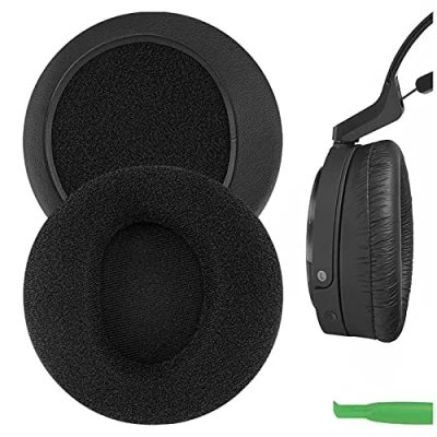 Abbildung von Geekria Comfort Velour Ersatz Ohrpolster für Sony MDR RF6000, RF6500, RF7000, RF7100, DS6000, DS6500, DS7000, DS7100, XD150, XD200 Kopfhörer Ohrpolster, Ersatzteile (Schwarz)