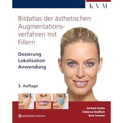 Abbildung von Bildatlas der ästhetischen Augmentationsverfahren mit Fillern: Dosierung Lokalisation Anwendung