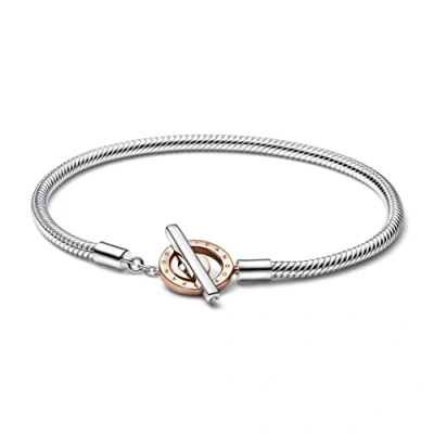 Abbildung von PANDORA Signature Logo Pavé &amp; Perlen Ring in der Farbe Silber aus Sterling mit Cubic Zirkonia Größe: 52, 192312C01 52