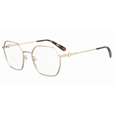 Abbildung von Moschino Damen MOL614 000 Rahmen von BRILLEN Stahl Gold Geometrisch