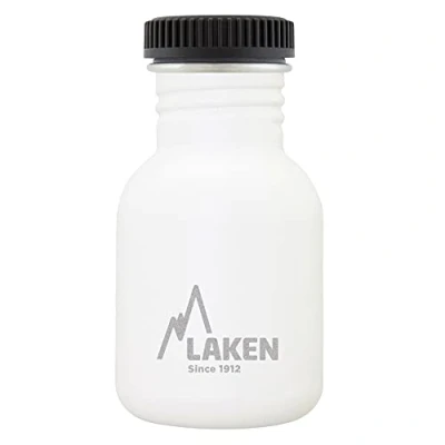 Abbildung von Laken Basic Steel flasche, Edelstahlflasche für Kinder und Erwachsene,Standard Mund Schraubverschluss, 0,35L Weiß