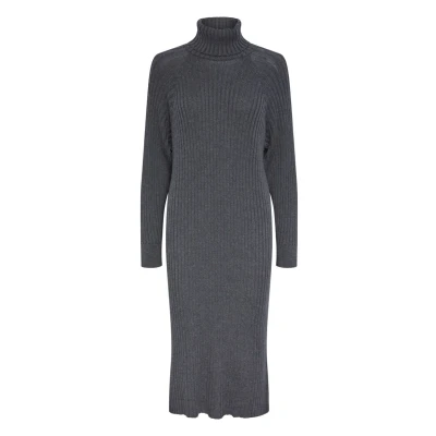 Abbildung von YAS MIDI Rollneck S NOOS Strickkleid, Damen, Größe: XS, Grey