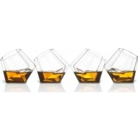 Abbildung von Diamant Gläser, Ausgefallene Schnapsgläser, 4er Set, Schnapsglas lustig, Design Geschenkverpackung