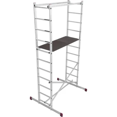 Abbildung von KRAUSE Fahrgerüst &quot;CORDA&quot;, Montagegerüst mit rutschsicherer Belagbühne 1,50 x 0,56 m