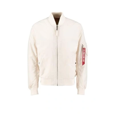 Abbildung von Alpha Industries MA1 TT Bomberjacke, Herren, Größe: Large, jet stream white