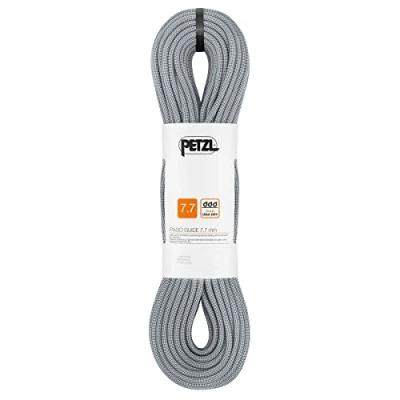 Abbildung von Petzl 7,7 Paso Guide Zwillingsseil (Grau 60 Länge in m) Schlingen