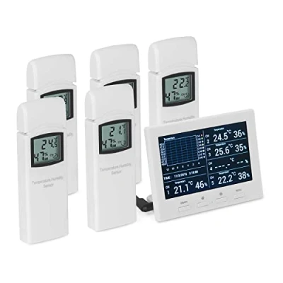 Abbildung von Steinberg Systems Raumklimastation Wetter Datenlogger Klimadatenlogger 8 Kanäle Innenwetterstation