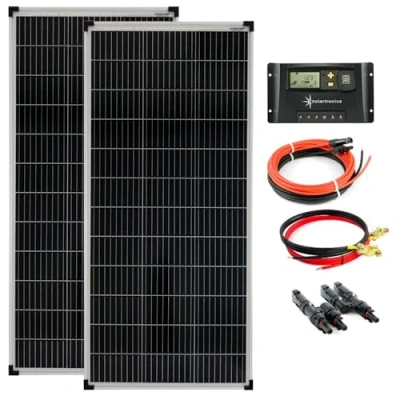 Abbildung von 200Watt 12Volt Solar Set Solaranlage Inselanlage Garten Camping Solarmodul Photovoltaik