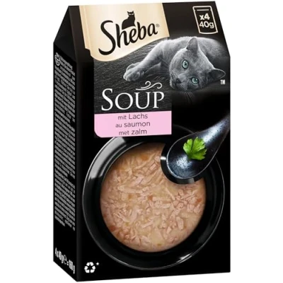 Abbildung von Sheba Multipack Soup Katzennassfutter im Portionsbeutel Lachs 40 x 40g