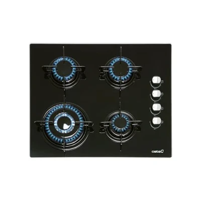 Abbildung von CATA 08068400 ENCIMERA CIB6031 68400 4F Cristal Negro Gas BUT Gaskochfeld, Schwarz