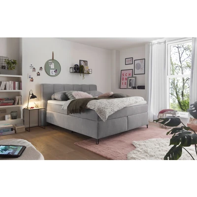 Abbildung von set one by Musterring Boxspringbett &quot;Fairfield&quot;, Metallfuß schwarz, Kopfteil mit Keder, Breite 160 oder 180 cm