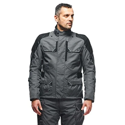 Abbildung von Dainese Ladakh 3L D Dry Jacket, Wasserdichte Motorrad Tourenjacke, Schulter Und Ellbogenprotektoren, 4 Jahreszeiten, Herren Motorradjacke, Eisen Gate/Schwarz, 44