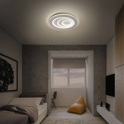 Abbildung von Ledvance ORBIS SPIRAL ROUND CL LED Deckenleuchte, weiß, 38W, 4000lm, 505mm Durchmesser, sehr homogene Lichtverteilung, indirektes Licht, integriertes Modul, lange Lebensdauer, 3000K