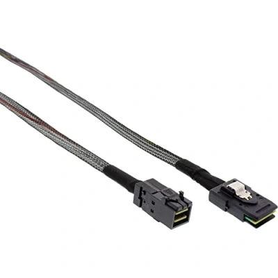 Abbildung von InLine Mini SAS HD Kabel, SFF 8643 zu 8087, mit Sideband, 0,5m, 0,5 m, Männlich, Schwarz