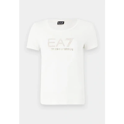 Abbildung von EA7 Emporio Armani Tshirt print, Damen, Größe: XL, Star white