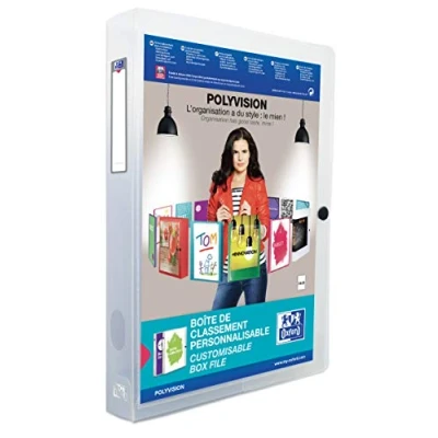 Abbildung von Oxford Kunststoff Sammelbox polyvision A4, 4 cm breit, farblos