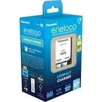 Abbildung von Eneloop BQ CC50 Mignon AA/Micro AAA Batterie Ladegerät (NiMH Akku Ladegerät, 1 Stück, inkl. 2 Akkus (AA)