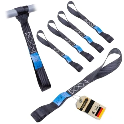 Abbildung von INTAKO Zurrschlaufen 25mm 30cm (4 Stück) Hochfeste Bandschlinge, Rundschlinge Schlupf Gurt für Motorrad Spanngurte und Materialtransport 800kg