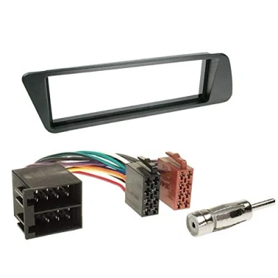 Abbildung von 1 Din Radio Einbauset Blende Radioanschlusskabel Antennenadapter für Peugeot 306 1993 2001