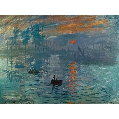 Abbildung von 1art1 Claude Monet Poster Impression, Sonnenaufgang, 1872 Kunstdruck Bild 80x60 cm