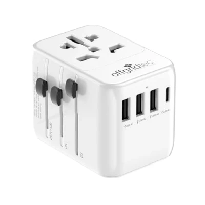 Abbildung von Offgridtec Reiseadapter Universal Weltweit 3X USB A und 1x C Weiss