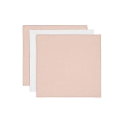 Abbildung von Jollein Musselin Tuch Baby Twinkling, Wild Rose 3er Pack 70x70cm 100% Baumwolle Spucktücher OEKO TEX Zertifiziert