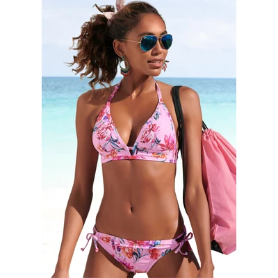 Abbildung von Sunseeker Triangel Bikinitop, Damen, Größe: 36xC/D, Rosa bedruckt
