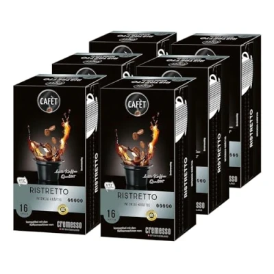 Abbildung von Cafet für Cremesso, Kaffekapseln Ristretto 96 Stück (6 x 16 Stück)
