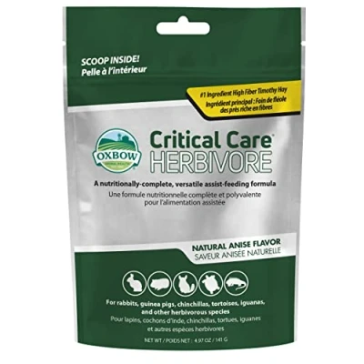 Abbildung von Oxbow Animal Health Critical Care, Pflanzenfresser, Anisgeschmack, 141 g Beutel (70100)