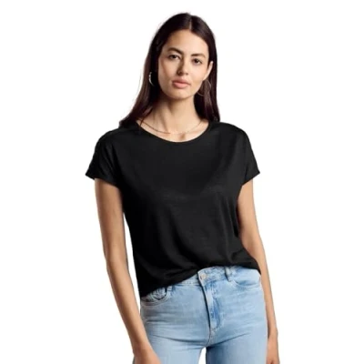 Abbildung von Street One Leichtes Tshirt print, Damen, Größe: 36, Schwarz