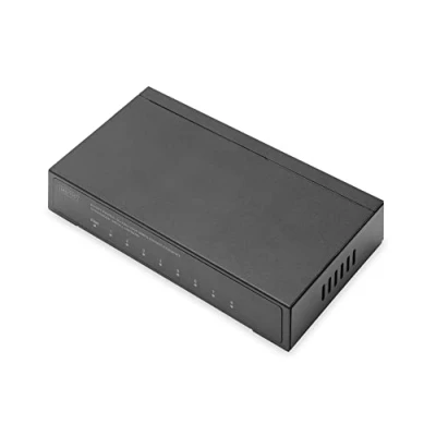 Abbildung von DIGITUS 8 Port Gigabit Switch, Desktop, Unmanaged, Metallgehäuse, RJ 45 FE Switch x 10/100 Mbit/s