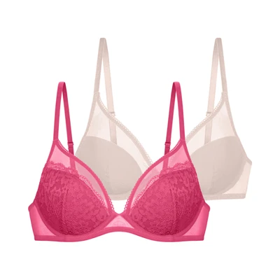 Abbildung von Dorina Bügel BH &quot;Padded Plunge&quot;, leicht gepolstert, Mesh Details