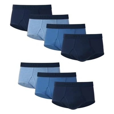 Abbildung von Hanes Ultimate Herren Briefs, Soft Moisture Wicking Underwear, Tagless, 7 Pack Slip, Blau, Sortiert, Stück, Large (7er Pack)