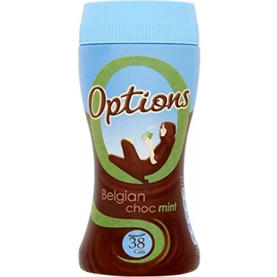 Abbildung von Options Belgian Chocolate Mint Instant Hot Drink 220g Heisse Tinkschokolade mit Pfefferminzgeschmack
