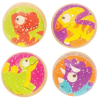 Abbildung von Baker Ross AX607 Glitzernde Dinosaurier Flummis 10 Stück, Lustiges Spielzeug Für Kinder In Der Herbstzeit Perfekte Party, Beute, Preis Oder Korbfüller