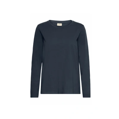 Abbildung von Fransa Zashoulder TEE 5 Langarmshirt, Damen, Größe: Large, Dark peacoat