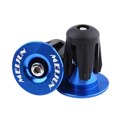 Abbildung von 2 stücke Fahrradlenker Endstopfen Bunte Aluminium Lenkergriffe Bike Bar Endkappen Zubehör für Mountainbike Rennrad MTB(Blau)