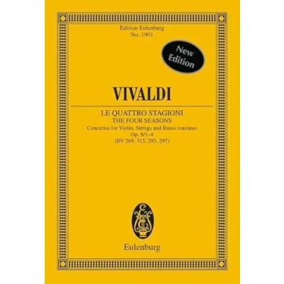 Abbildung von Die vier Jahreszeiten: Konzerte. op. 8/1 4. RV 269, 315, 293, 297 / PV 241, 336, 257, 442. Violine, Streicher und Basso continuo. Studienpartitur. (Eulenburg Studienpartituren, Band 1901)