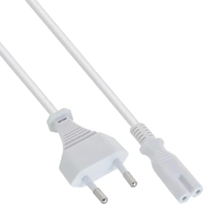Abbildung von InLine® 16603W Netzkabel, Netzstecker auf Euro 8 C7 Stecker, weiß, 0,3m