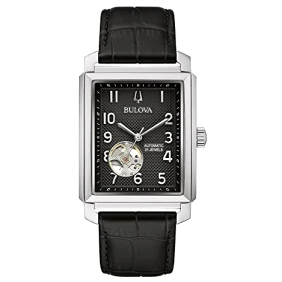 Abbildung von Bulova Automatikuhr 96A269, Armbanduhr, Herrenuhr, Damenuhr, Lederarmband