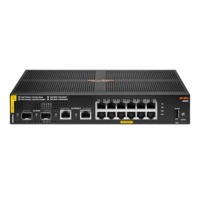 Abbildung von Aruba 6000 12G Class4 PoE 2G/2SFP 139W Managed L3 Gigabit Ethernet (10/100/1000) Energie über (PoE) 1U