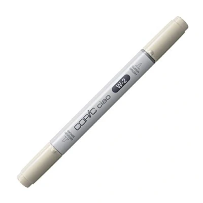 Abbildung von COPIC Ciao Marker Typ W 2, warm gray No. vielseitiger Layoutmarker, mit einer mittelbreiten und Brush Spitze